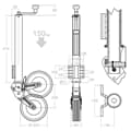 Ruota di supporto per NB PARTS 250 kg 60mm 200x60mm 16hole completamente automatica versione premium
