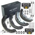 NB PARTS Patins de frein + cylindre de frein de roue + kit d'accessoires avant côté roue