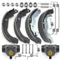 NB PARTS Patins de frein + cylindre de frein de roue + kit d'accessoires avant côté roue