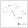 NB PARTS a vite tommy incernierata M12 76 mm per morsetto da 48 mm