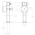 Gamba di supporto per NB PARTS 1300 kg 60x415mm Scate 240mm Distanza della flangia girevole quadrata 85 mm