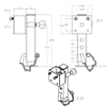 NB PARTS Gamba di supporto 1300kg 60x345mm corsa 200mm quadrato girevole