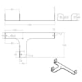NB PARTS Kannatin käsikahvaa varten 140 mm:n offsetilla varustettuna