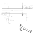 NB PARTS Kannatin käsikahvaa varten 100 mm:n offsetilla