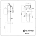NB Suporte Suporte a perna de 1300 kg 235 mm Distância do flange giratório 85mm