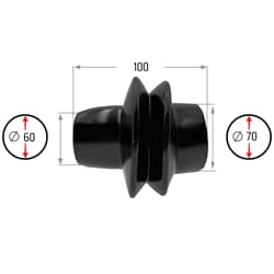 NB PARTS bellows 2 pleats 60/70mm 100mm suitable for PEITZ WAP BPW