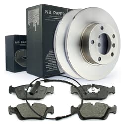 NB PARTS Bremsscheiben + Bremsbeläge + Warnkontakt