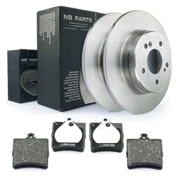 NB PARTS Bremsscheiben + Bremsbeläge hinten