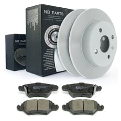 NB PARTS Bremsscheiben + Bremsbeläge hinten