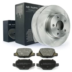 NB PARTS Tylne tarcze hamulcowe + klocki hamulcowe