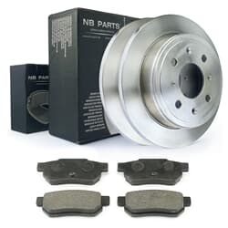NB PARTS Bremsscheiben + Bremsbeläge hinten