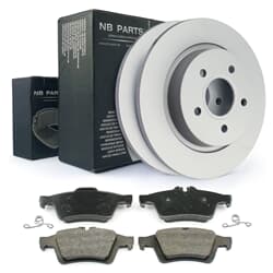 NB PARTS Bremsscheiben + Bremsbeläge hinten