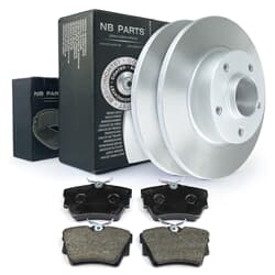 NB PARTS Disques de frein + plaquettes de frein arrière