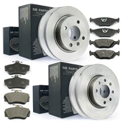 NB PARTS Bremsscheiben + Bremsbeläge vorne + hinten