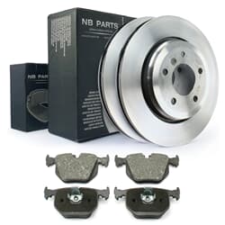 NB PARTS Bremsscheiben + Bremsbeläge hinten