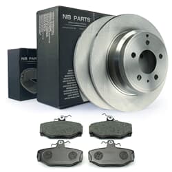 NB PARTS Bremsscheiben + Bremsbeläge hinten