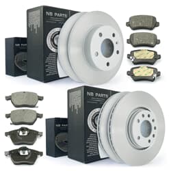 NB PARTS Bremsscheiben + Bremsbeläge vorne + hinten