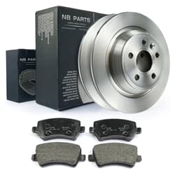 NB PARTS Bremsscheiben + Bremsbeläge hinten