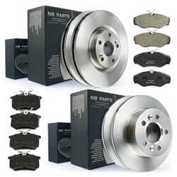 NB PARTS Bremsscheiben + Bremsbeläge vorne + hinten