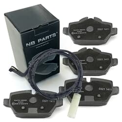 NB PARTS Bremsbeläge + Warnkontakt hinten