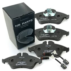 NB PARTS Bremsbeläge + Warnkontakte vorne