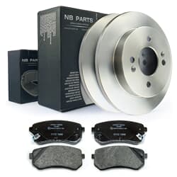 NB PARTS Bremsscheiben + Bremsbeläge hinten