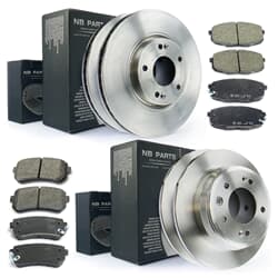 NB PARTS Bremsscheiben + Bremsbeläge vorne + hinten