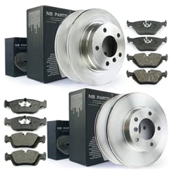 NB PARTS Bremsscheiben + Bremsbeläge vorne + hinten