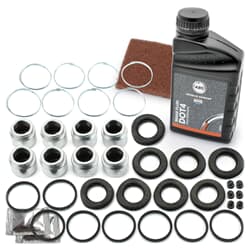 AUTOFREN SEINSA 2x Reparatursatz Bremssattel + Bremsflüssigkeit + Schleifvlies vorne