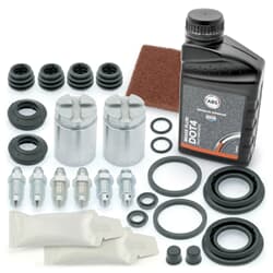 AUTOFREN SEINSA 2x Reparatursatz Bremssattel + Bremsflüssigkeit + Schleifvlies hinten