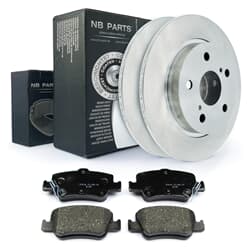 NB PARTS Bremsscheiben + Bremsbeläge hinten