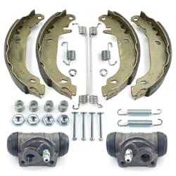 NB PARTS Ganasce freno + cilindro freno ruota + kit accessori lato ruota anteriore