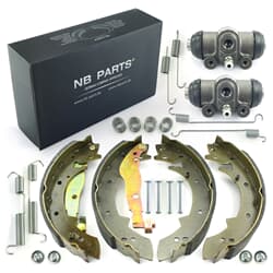 NB PARTS Ganasce freno + cilindretto freno ruota + kit accessori lato ruota