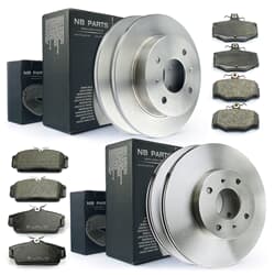 NB PARTS Bremsscheiben + Bremsbeläge vorne + hinten