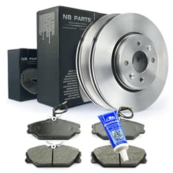 NB PARTS Discuri de frâna + placu?e de frâna + Plastilube fa?a