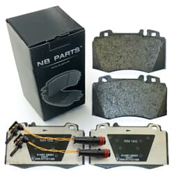 NB PARTS Bremsbeläge + Warnkontakte vorne