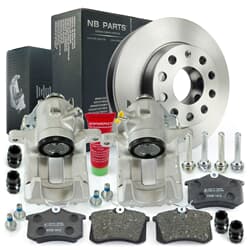 NB PARTS Bromsskivor + bromsbelägg + bakre bromsok NB PARTS Bromsskivor + bromsbelägg + bakre bromsok