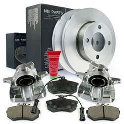NB PARTS Dischi freno + pastiglie freno + pinze freno anteriori