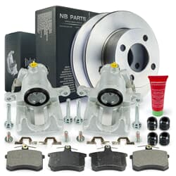 NB PARTS Disques de frein + plaquettes de frein + étriers de frein arrière