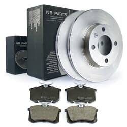 NB PARTS Bremsscheiben + Bremsbeläge hinten