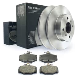 NB PARTS Bremsscheiben + Bremsbeläge hinten
