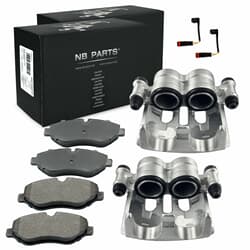 NB PARTS Bremssättel + Bremsbeläge + Warnkontakte vorne