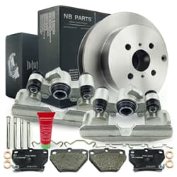 NB PARTS Dischi freno + pastiglie freno + pinze freno posteriori
