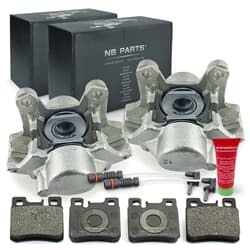 NB PARTS Bremssättel + Bremsbeläge + Warnkontakte hinten