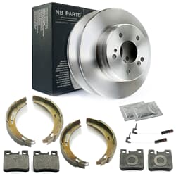 NB PARTS Dischi freno + pastiglie freno + contatti di segnalazione + ganasce freno lato ruota