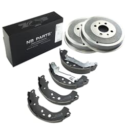 NB PARTS Bremstrommeln + Bremsbacken hinten