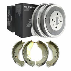 NB PARTS Bremstrommeln + Bremsbacken hinten