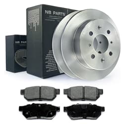 NB PARTS Bremsscheiben + Bremsbeläge radseitig