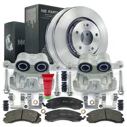 NB PARTS Disques de frein + plaquettes de frein + étriers de frein avant