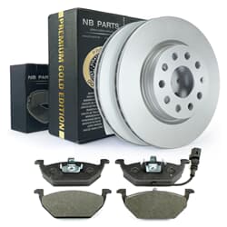NB PARTS Bremsscheiben + Bremsbeläge Premium Gold Edition vorne